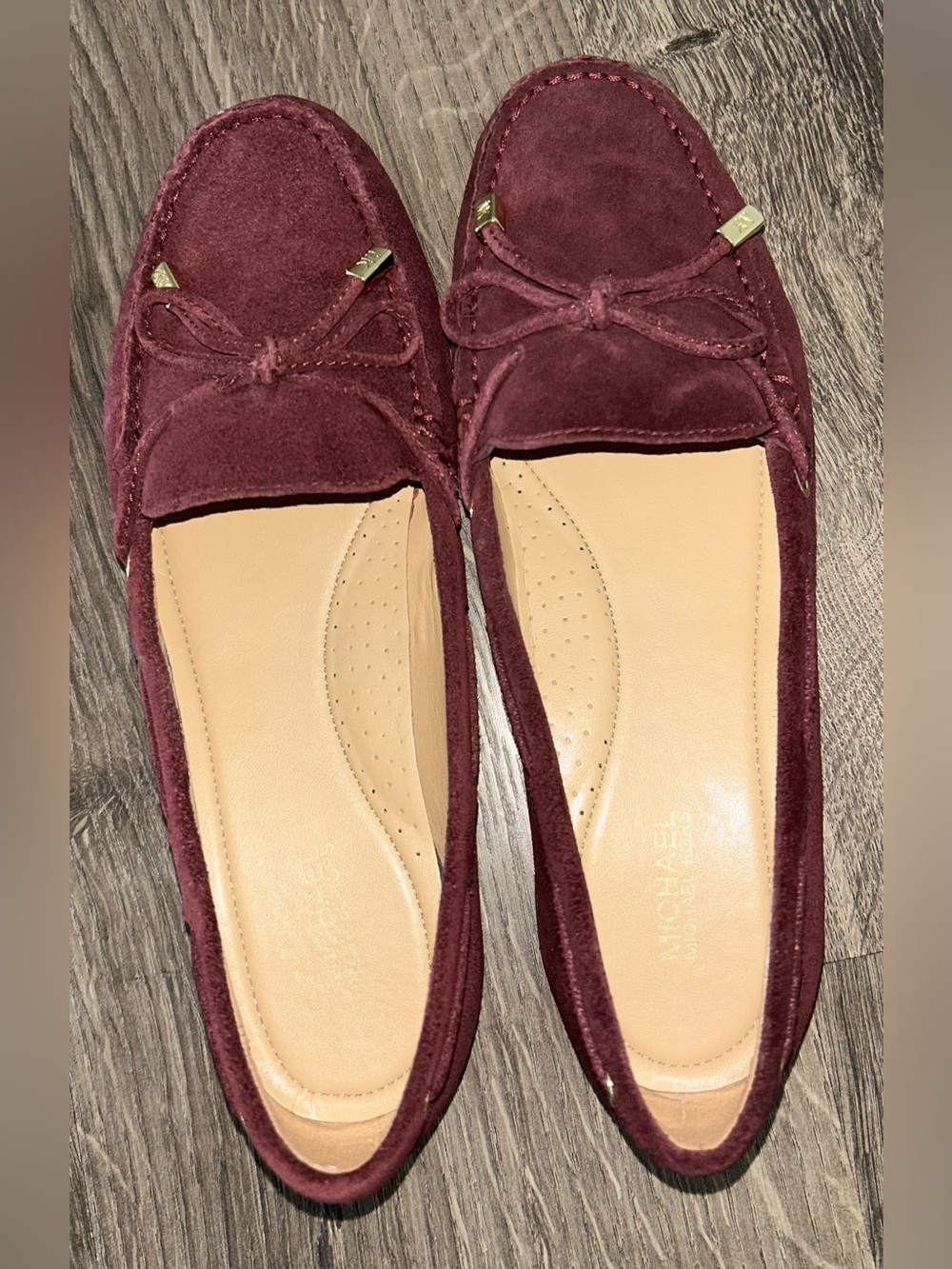 Michael Kors Deep Burgundy Suede Moccasin Flats - Picture 5 of 8